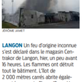Un magasin détruit par un incendie
