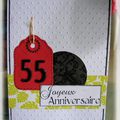 DT Denim tampons: Carte Joyeux anniversaire