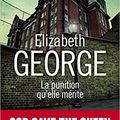 53 année 3/ Elisabeth George et " La punition qu'elle mérite"