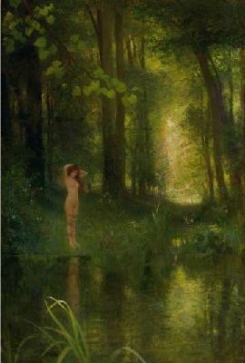 Nu dans un sous bois 