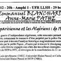 Clermont-Ferrand, Fac de Lettres, lundi 19 mars, conférence sur la police parisienne et les Algériens de 1944 à 1962 
