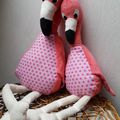 2 flamants roses