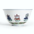 A rare doucai 'Bajixiang' bowl, Mark and period of Wanli (1573-1620)