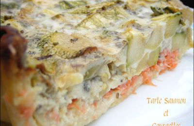 Tarte saumon et courgette