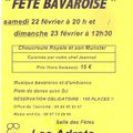 FETE BAVAROISE AUX ADRETS LES 22-23 FEVRIER