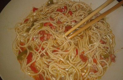 Soupe aux nouille chinoise recette pour 6 pers environ 4 pp part assiette