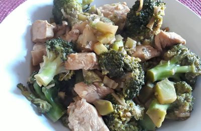 poulet aux broccolis ail gingembre