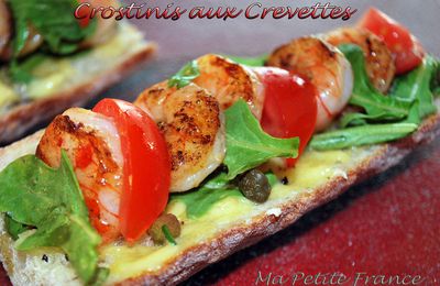 Crostinis aux crevettes