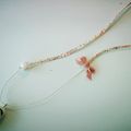 Collier fantaisie rose