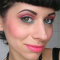 rose corail & black-turquoise liner