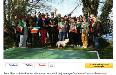 Ouest France publie un article sur la Saint Patrick