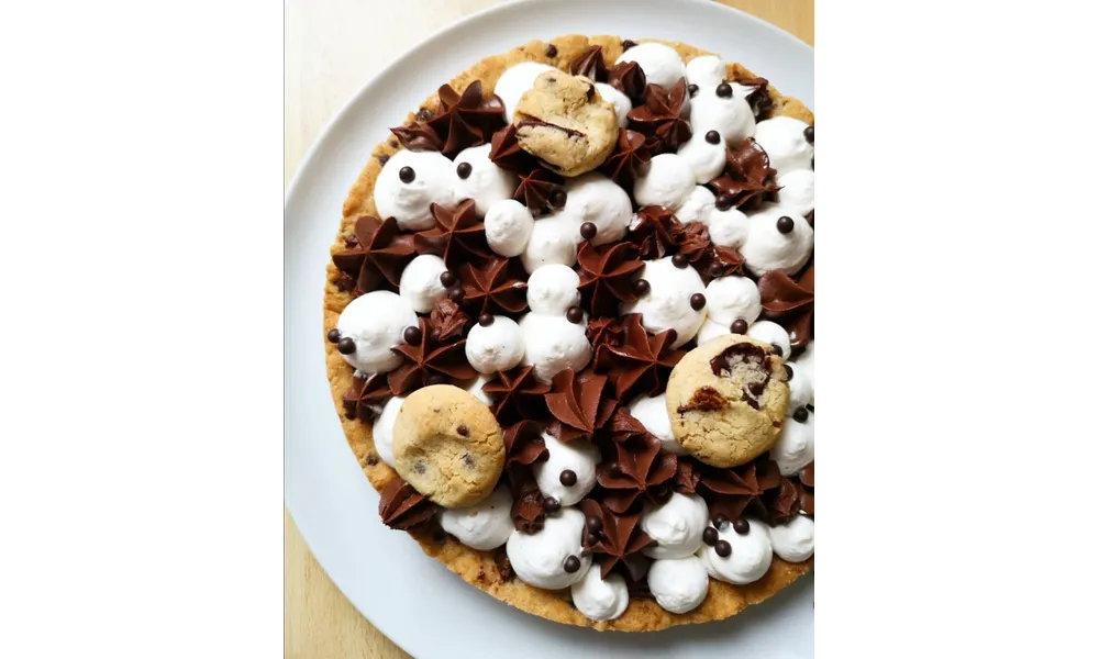 Tarte très chocolatée, vanille et cookie