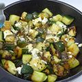 Courgettes sautées menthe féta