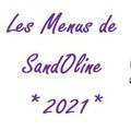 Idées repas pour la semaine 17 ~ Les menus de SandOline 2021