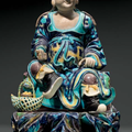 A Fahua-type figure of an Immortal, China, Qing dynasty, 18th-19th century