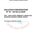 BULLETIN D'INFORMATION N° 97 DU 05.12.2018