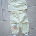 Ensemble pantalon jaune été 2pces+chaussettes ORCHESTRA ETE 3 mois FILLE 7€