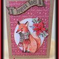 Carte 3D "joyeux Noël" Renard