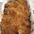 Crumble courgettes/saumon