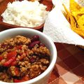 Chili con carne recette mex tex, dîner mexicain