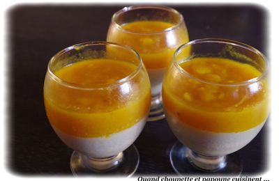 PANNA COTTA COCO, COMPOTE JAUNE D'OR A LA PECHE