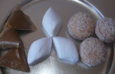 Boules de neige à la confiture et à la noix de coco