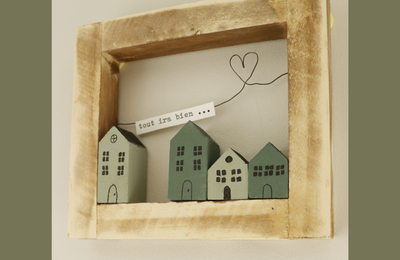 DIY petits tasseaux de bois - déco "maisons"