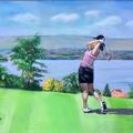 Golfeuse sur le parcours d’Evian les bains