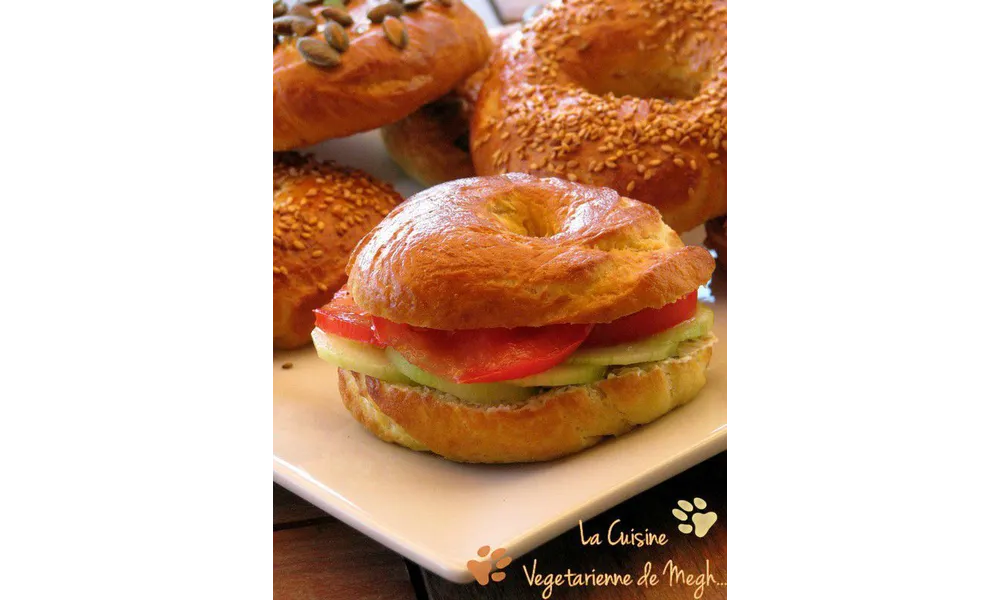 Bagels Végétariens pour le Défi Pique-Nique...