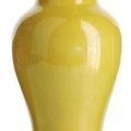 A monochrome yellow glazed porcelain vase, China, 18th-19th ce