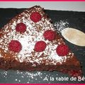 Fondant au chocolat et framboises