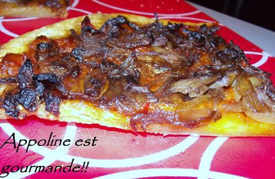 Tarte au confit d’oignons et aux poivrons 