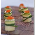 Makis de courgettes Philadelphia saumon fumé