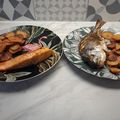 Dorade et saumon et drôle de feu d'artifice à st Malo