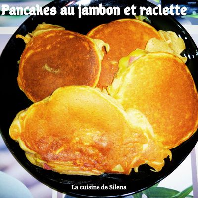 Pancakes au jambon et raclette