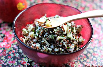 Taboulé d'hiver express quinoa - fenouil - pommes Ariane , IG bas {+concours très pomme !}