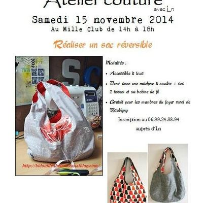 Atelier couture n°1 - Le sac réversible