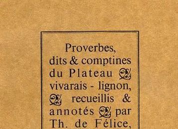 Proverbes du Plateau, Th. de Félice