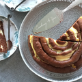 Gâteau spirale au chocolat et crème pâtissière