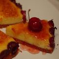 cheesecake rose et cerises