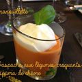 Gaspacho aux légumes croquants