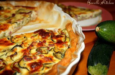 Quiche aux courgettes et lardons