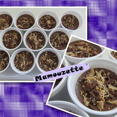 Panna cotta au chocolat, aux carambars et aux fraises Tagada