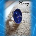 bague ronde bleue