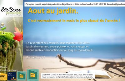 👨‍🌾 Août au jardin par paysagiste Pays Basque et Paysagiste Landes