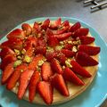 Tarte aux fraises et pistaches