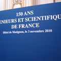 François Fillon accueille le 150 anniversaire des Ingénieurs et Scientifiques de France