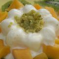 Parfait citron vert à la mangue et kiwis