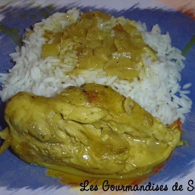 Curry de poulet au lait de coco