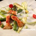 Langoustines framboisé, asperges guacamole – Fêtes des mères